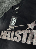 HELLSTAR CLASSIC LOGO GLITTER BLACK CAMISETA
