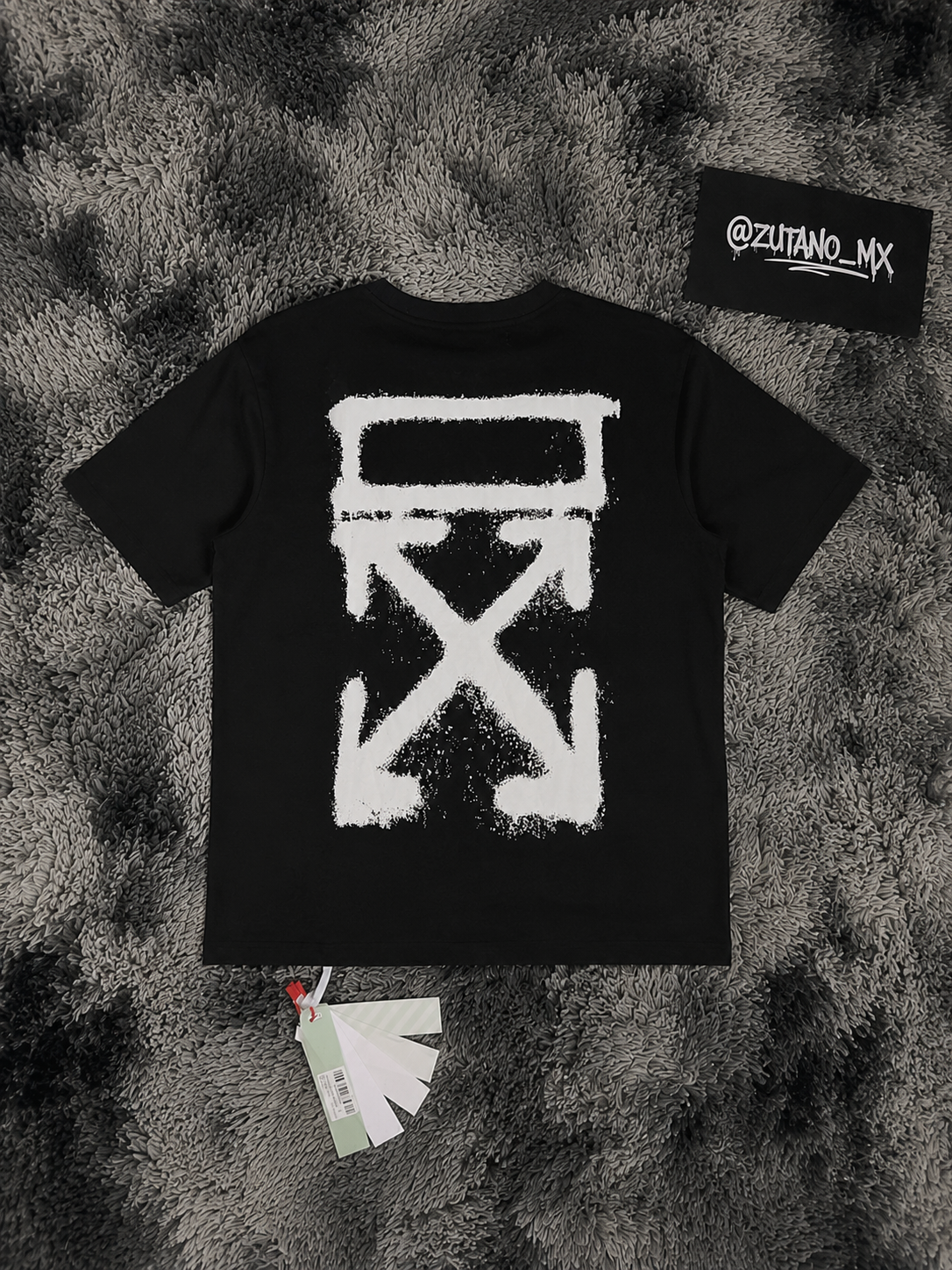 OFF WHITE SPRAY MARKER BLACK/WHITE CAMISETA
