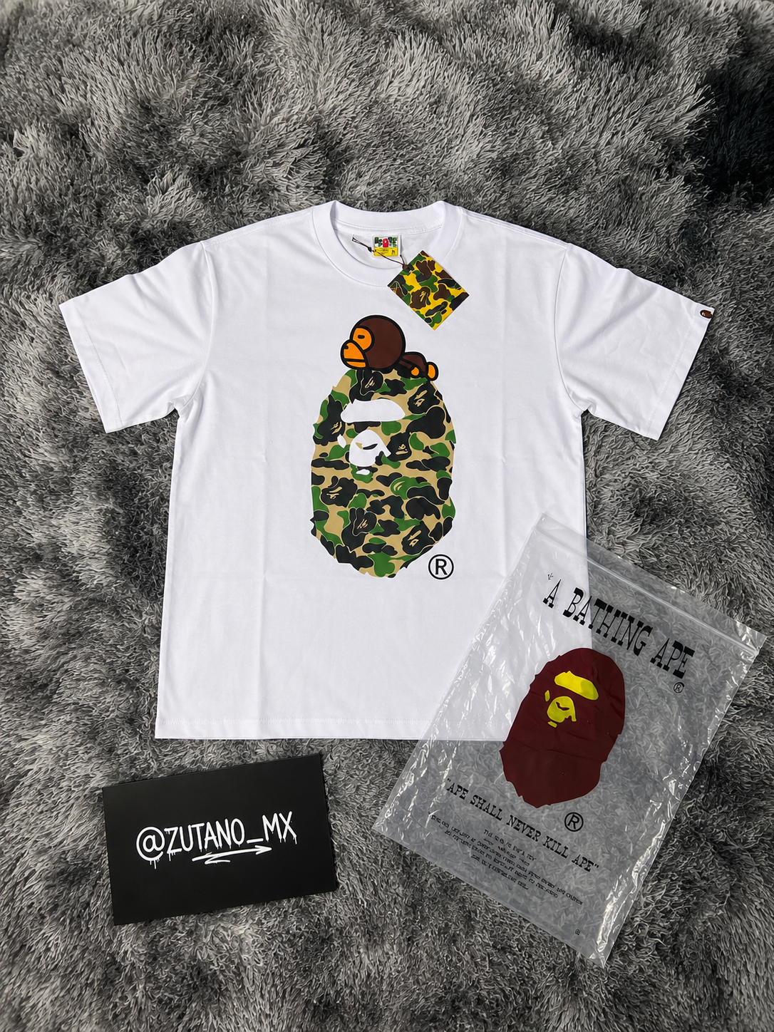 BAPE CAMO WHITE CAMISETA