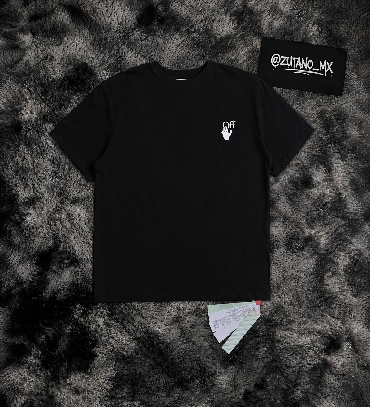 OFF WHITE SPRAY MARKER BLACK/WHITE CAMISETA