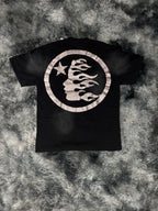 HELLSTAR CLASSIC LOGO GLITTER BLACK CAMISETA