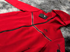 NIKE TECH FLECCE RED HOODIE