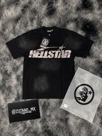 HELLSTAR CLASSIC LOGO GLITTER BLACK CAMISETA