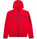 NIKE TECH FLECCE RED HOODIE